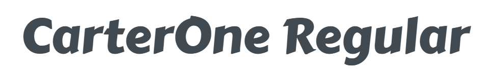 CarterOne-Regular