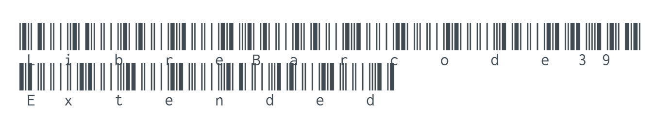 LibreBarcode39ExtendedText-Regular