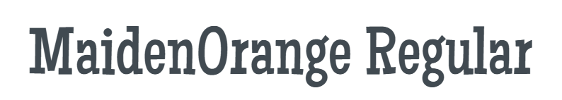 MaidenOrange-Regular