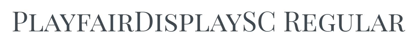PlayfairDisplaySC-Regular