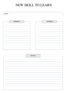Developing Your Skill Set Worksheet.pdf A4 New Skill to Learn Printable – Skill Development & Learning Notes ...